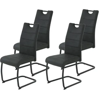 Hela Freischwinger DUNJA Polyester schwarz 4er Set