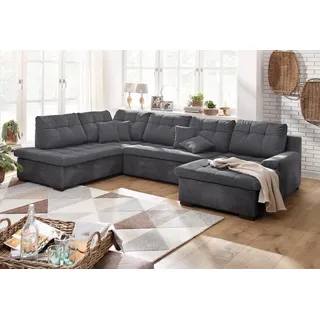 Home Affaire Wohnlandschaft Mikrofaser 3-Sitzer Schwarz