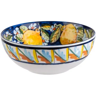 APS 85291 Schale MEDITERRANEAN, Ø 20,5 cm, Höhe 8 cm, 1,2 Liter, Melamin, weiß-Dekor