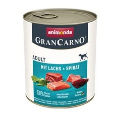 6x800g Somon și spanac GranCarno Original Adult Animonda Hrană umedă câini