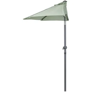 Butlers Sonnenschirm Siesta halbrund , Grün , Textil , 184x94 cm , Sonnenschutz, Sonnenschirme