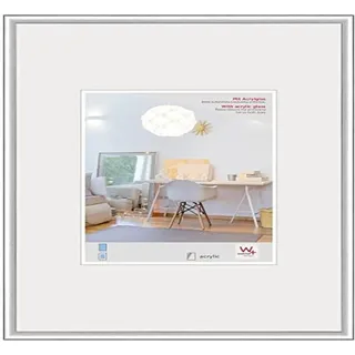 walther design Bilderrahmen silber 40 x 60 cm mit Kunstglas, New Lifestyle Kunststoffrahmen KVX460S