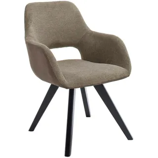 Lomoco Armlehnstuhl , Cappuccino , Holz, Textil , Buche , massiv , konisch, eckig , 56x86x64 cm , Stoffauswahl, Typenauswahl, inklusive Armlehnen, abwischbar, Sitzfläche 180° drehbar , Esszimmer, Stühle, Holzstühle