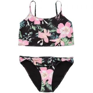 Roxy Shadow Floral", Crop Tank Bikini - Anthracite Shadow Floral - 14 Jahre