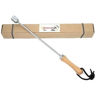 INDIAN STORE 24 Bierstachel Beerspike Beer Caranelizer Bierkaramellisator Bierwärmer Echte Holz Griff, rostfreiem Edelstahlkugel (oval Shape)