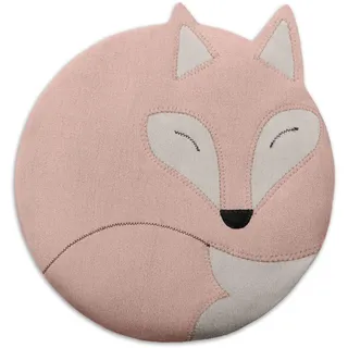 LESCHI 4 Kammer Körnerkissen für Mikrowelle - Wärmekissen aus 100% Bio Baumwolle & Bio Weizen - ideal als natürliche Hilfe bei Bauch- und Regelschmerzen - Fuchs, Rosa