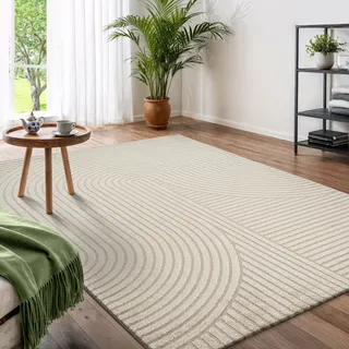 OTTO home »Eliaan 3D Optik/Hoch-Tief Effekt« rechteckig 14 mm Höhe hohe Flordichte und angenehm weich, Teppich Wohnzimmer Boho Design