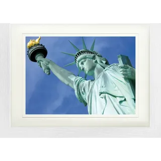 New York Gerahmtes Bild Mit Edlem Passepartout | Wand-Bilder | Im Bilderrahmen - Freiheitsstatue, Independence (30 x 40 cm)