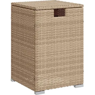 Propan-Tank-Verstecktisch Beige 40x40x60 cm Poly Rattan - Beige