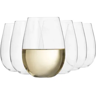 Krosno Weingläser 6er Set, 550 ml, Harmony Kollektion | Gläser ohne Stiel, Bleifreies Kristall Weinglas für Weißwein und Rotwein, Spülmaschinenfest