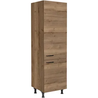 Nobilia Geräteumbauschrank , Eiche dunkel , Metall , 1 Fächer , nur wie online abgebildet bestellbar , 60x216.6x58 cm , Blauer Engel, Pefc, Goldenes M, Made in Germany, DGM-Klimapakt , Küchen, Küchenmöbel, Küchenschränke, Geräteumbauschränke