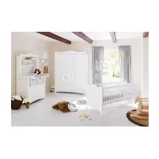Pinolino Kinderzimmer Florentina 3 türig,breite Kommode, Regalaufsatz und Bett 60 x 120 cm, 60x120 cm