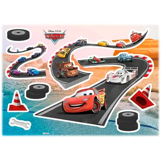 Komar Wandtattoo »Cars Track - Größe 50 x 70 cm« selbstklebend, Wandsticker, Kinderzimmer, bunt