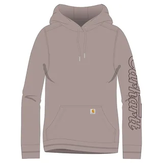 Hoodie CARHARTT "Sweatshirt", Damen, Gr. XS, rosa (altrosa), Obermaterial: 55% Baumwolle CO. 45% Polyester PES., Sweatshirts Hoodie