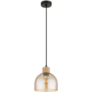 Globo Hängeleuchte , Braun, Schwarz, Bernsteinfarben , Holz, Metall, Kunststoff, Glas , 120 cm , beliebig kürzbar , Lampen & Leuchten, Innenbeleuchtung, Hängeleuchten, Pendelleuchten