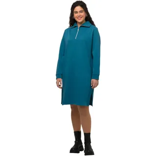 Ulla Popken, Damen, große Größen, Sweatkleid mit Troyerkragen