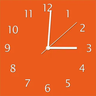 Wallario Design Wanduhr Orange aus Echtglas, Größe 30 x 30 cm - Orange