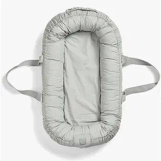 Elodie Details Babynest Kuschelnest Tragbare Babynestchen Neugeborene Kokon für Babys und Säuglinge, Waschbare Reisebett Baby Nestchen 100% Baumwoll 78x45 cm – Mineral Green
