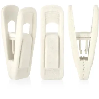 Tinfol Samt-Kleiderbügel-Clips, elfenbeinfarben, Starke Finger-beflockte Clips, Hosenbügel, Clips für dünne Kleiderbügel, 50 Stück