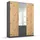 Drehtürenschrank Holmes 136 x 197 x 54 cm Grau