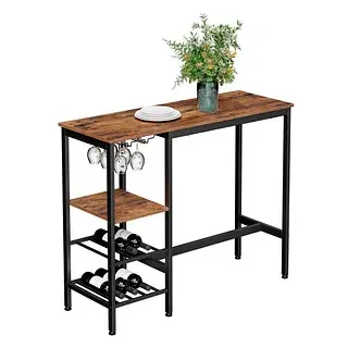 VASAGLE Bistrotisch braun 110,0 x 40,0 x 90,0 cm