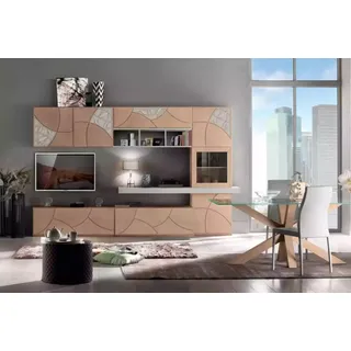 Klassische Wohn Wand Wohnzimmer Sideboard RTV Regal Wände Schrank Neu JVmoebel - Braun