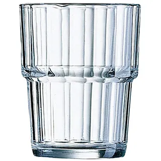 Arcoroc ARC 60026 Norvege Trinkglas, Wasserglas, Saftglas, 160ml, Glas, transparent, 6 Stück