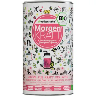 BIO Morgenkraft | Smoothiepulver | 500g | DE-ÖKO-006 | Der biologische Wachmacher am Morgen | Über 30 Superfoods wie Beeren, Kurkuma, Guarana und Maca | Premiumqualität vom Bodensee | Made in Germany