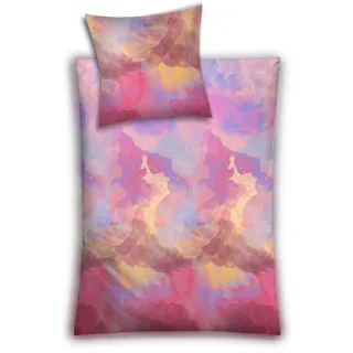KLEINE WOLKE Bettwäsche »Solero« 2 Stk. tlg. mit Aquarall-Print Bunt