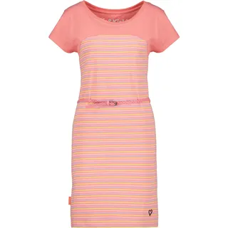Blusenkleid ALIFE & KICKIN, Damen, Gr. M, Normalgrößen, rosa (peach), 65% Baumwolle, 35% Polyester, Rundhals, Kleider Blusenkleid