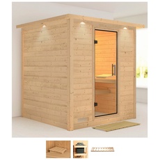 Bild Sauna »Menja«, (Set), ohne Ofen beige