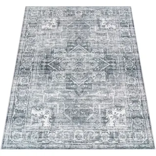 Paco Home Teppich »Cambridge 461« rechteckig 12 mm Höhe Kurzflor, orientalisches Muster, Vintage Design Grau