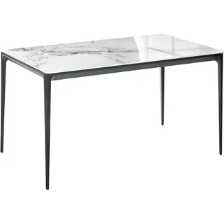 Beliani Esszimmertisch 80 x 73 x 80 cm grau/schwarz/weiß