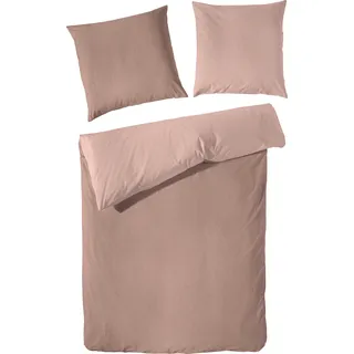 Primera Wendebettwäsche »Kate« 3 Stk. tlg. mit Two-Tone-Optik, feines Grafik-Muster, ab Größe 135x200 cm, braun