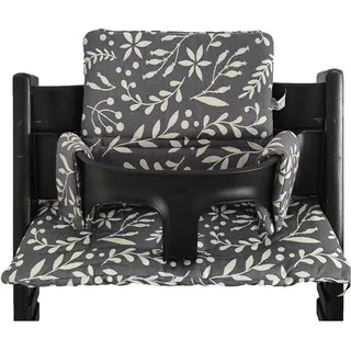 Shabany® Hochstuhl Sitzkissen 100% Bio Baumwolle | Classic Kissen Sitzbezug | Hochstuhlauflage | 2-teilig passend für Stokke Tripp Trapp Kinderhochstuhl |maschinenwaschbar | einfache Befestigung