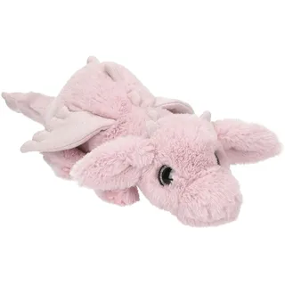 Depesche 14182 Snukis - Kuscheltier Drache in Rosa, mit weichem Fell und rosa Glitzer-Augen, ca. 50 cm großes Plüschtier