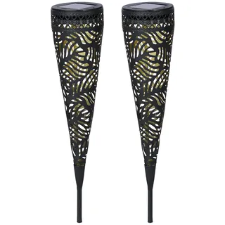 Luxform Solarleuchte Metall B:8,5cm H:4,2cm L:8,5cm 1 Stk. schwarz