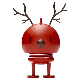 Hoptimist - Skandinavisches Design - Weihnachtsfigur - Medium Reindeer Bumble - Rot - Höhe: 15 cm - Geschenkidee