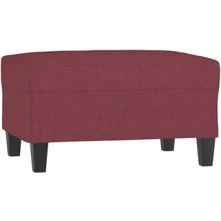 Fußhocker Weinrot 70x55x41 cm Stoff - Rot