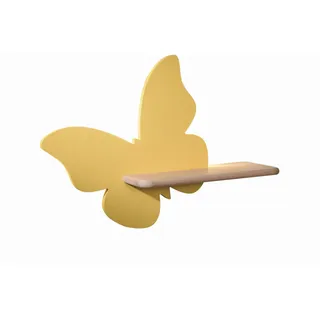 Kinderwandleuchte , Goldfarben , Holz, Metall, Holzwerkstoff , Eiche , Schmetterling , 12x29.5x40 cm , RoHS, Europäischer Sicherheitsstandard , einfach zu transportieren , Lampen & Leuchten, Leuchtenserien