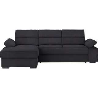 Cantus Ecksofa , Anthrazit , Textil , Uni , Ottomane links, L-Form , 258x166 cm , Typenauswahl, Stoffauswahl, seitenverkehrt erhältlich , Wohnzimmer, Sofas & Couches, Wohnlandschaften, Ecksofas