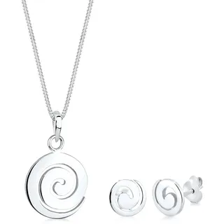 Elli Damen Schmuckset Spirale Anhänger basic modern in 925 Sterling Silber