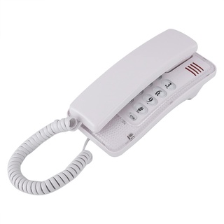 Analoges Telefon,Heimtelefone Mit Kabel,Haustelefon Mit Kabel,Festnetztelefone,Wandmontage,Festnetztelefon-Verlängerung,Keine Anrufer-Id,Heimtelefon Für Hotelfamilie (Weiß) (White)