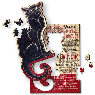 Trefl 20254 Die Schwarze Katze, Théophile Alexandre Steinlen-Künstlerisches Wooden Puzzle, Berühmte Bilder, Bekannte Künstler, Kreative Unterhaltung für Erwachsene und Kinder ab 9 Jahren, Mehrfarbig