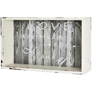 Haku-Möbel Wandregal 33 x 10 x 20 cm Grau-Weiße