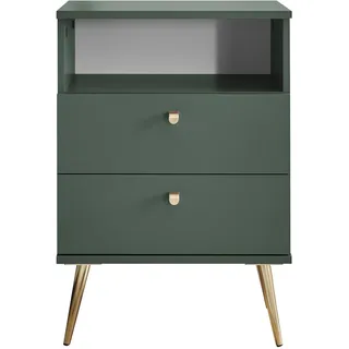 deinbett Nachttisch Laura – grün – Maße cm B: 50 H: 70 T: 34.0