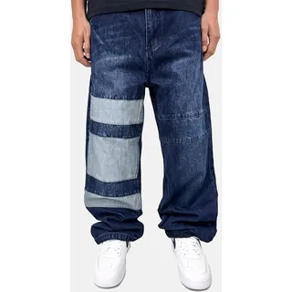 DADA Supreme Patchwork Baggy Denim Jeans im Retro-Look Größe: 36W / 32L - Blau
