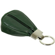 Branco Leder Schlüsseletui Mini Geldbörse Schlüsseltasche Schlüsselmappe Schlüsselanhänger mit Reißverschlussfach Minibörse Farbe Grün