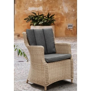 Destiny Luna Polyrattan Gartensessel 60 x 71 x 87 cm natur meliert inkl. Auflagen 2 St.