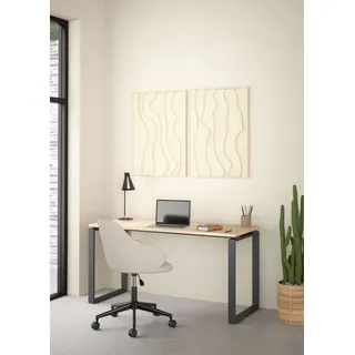 INOSIGN Schreibtisch »Sign Arbeitstisch, Sekretär, Bürotisch,«, Cleanes Design, Metallbeine, Breite 120 oder 150 cm, grau